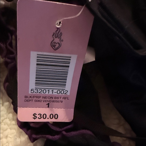 torrid Black Bustier with Purple Ribbon & Lace Trim - Picture 2 of 5